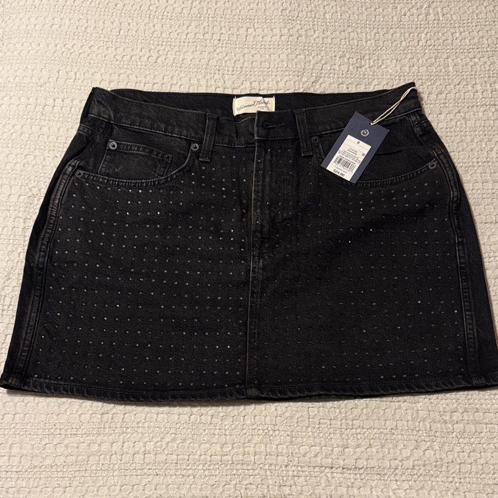 Universal Thread Black Studded Mini Skirt